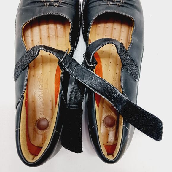 Shoes Mary Jane Women Black Leather Comfort Minimalist Office Classic Size 7.5 - Picture 10 of 11